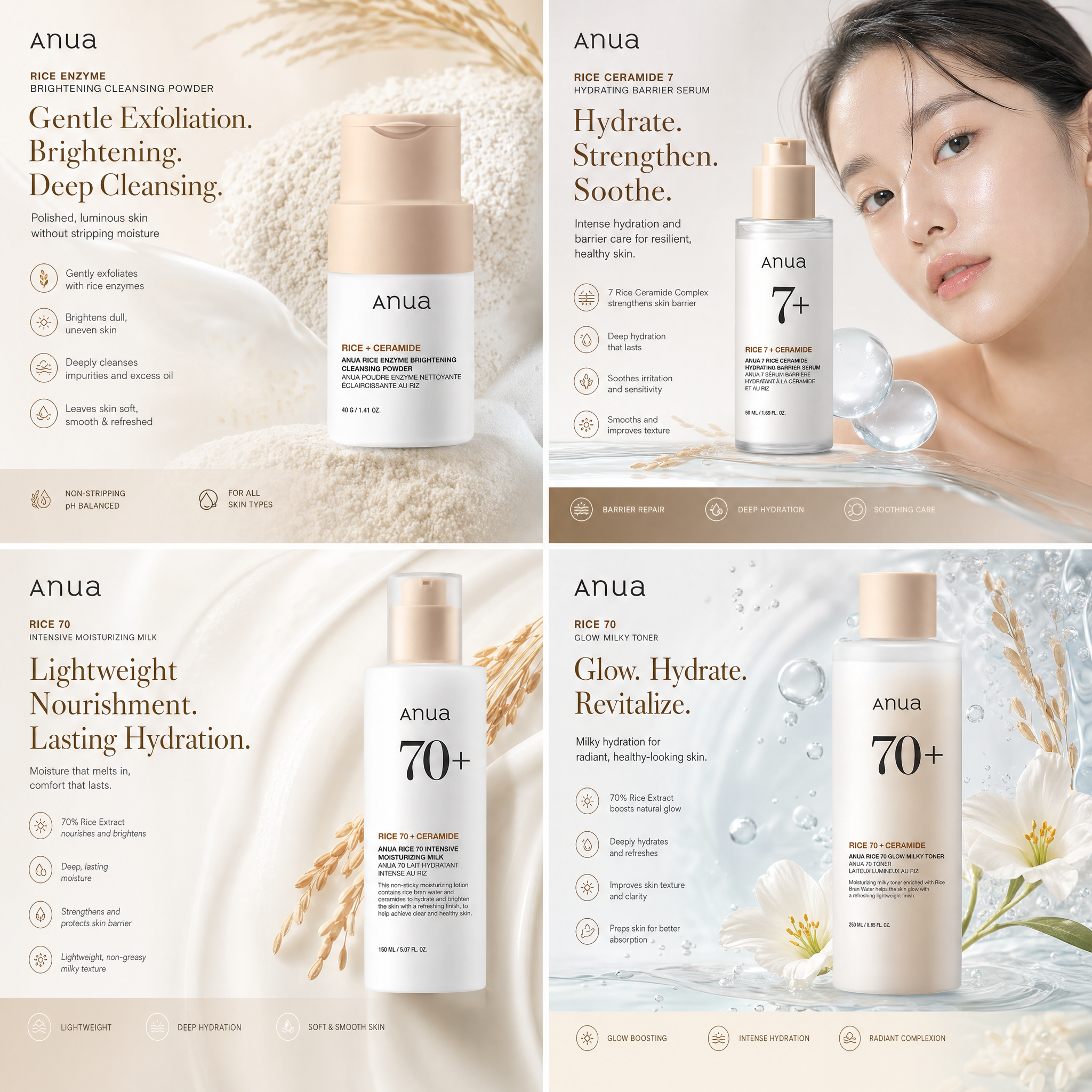 Anua Rice Essence Korean Skincare Set